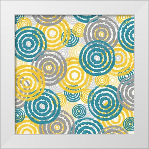 New Circles 2 White Modern Wood Framed Art Print by Soave, Alicia
