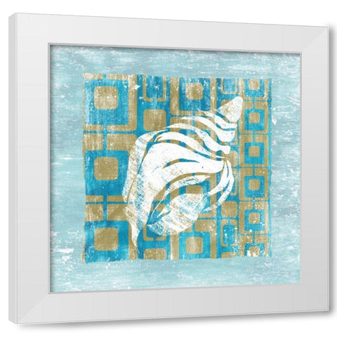 Shell Game 2 White Modern Wood Framed Art Print by Soave, Alicia