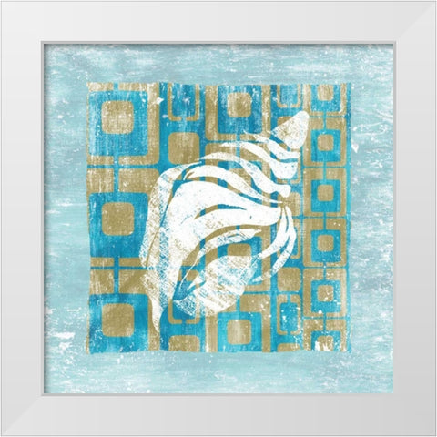 Shell Game 2 White Modern Wood Framed Art Print by Soave, Alicia