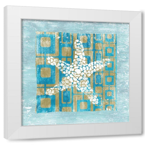 Shell Game 3 White Modern Wood Framed Art Print by Soave, Alicia