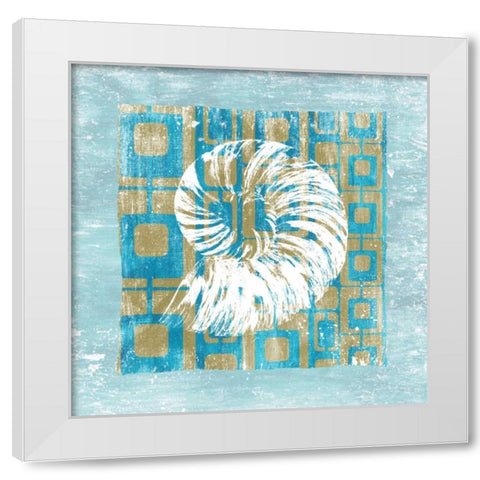 Shell Game 4 White Modern Wood Framed Art Print by Soave, Alicia