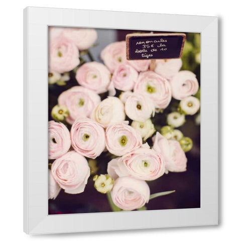 Flower Market White Modern Wood Framed Art Print by Suchocki, Irene