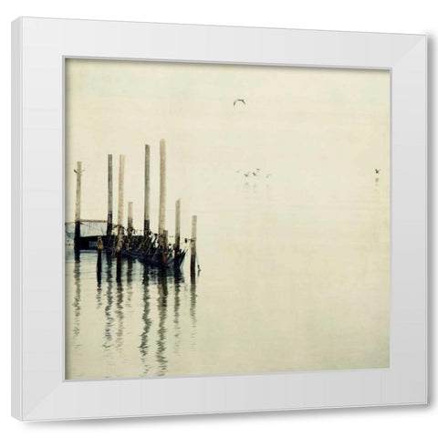 Still Waters White Modern Wood Framed Art Print by Suchocki, Irene