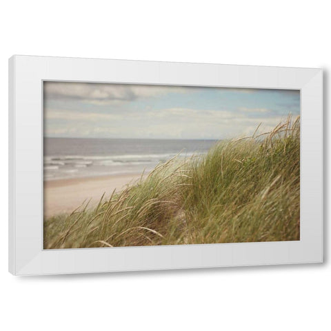 Beach Grass I White Modern Wood Framed Art Print by Suchocki, Irene