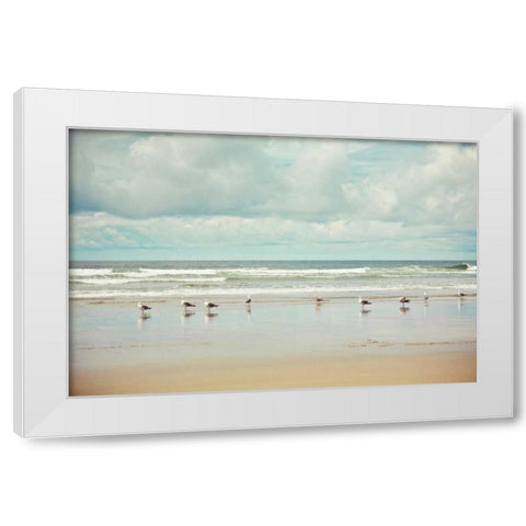 Beachcombing White Modern Wood Framed Art Print by Suchocki, Irene