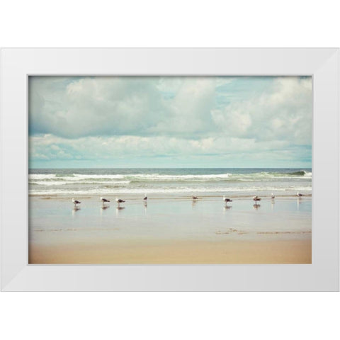 Beachcombing White Modern Wood Framed Art Print by Suchocki, Irene