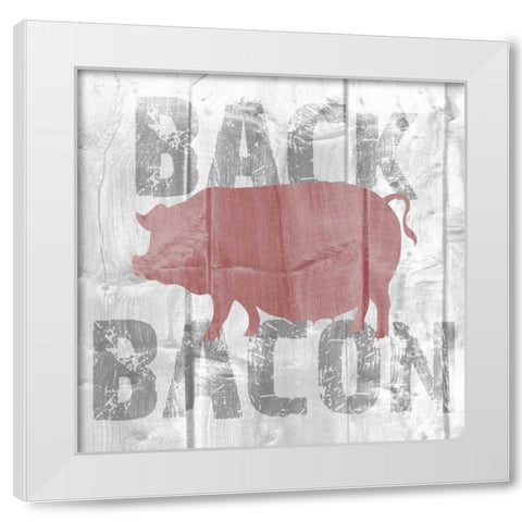Back Bacon White Modern Wood Framed Art Print by Soave, Alicia