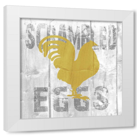 Scrambled Eggs White Modern Wood Framed Art Print by Soave, Alicia