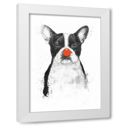 Iâ€™m Not Your Clown White Modern Wood Framed Art Print by Solti, Balazs