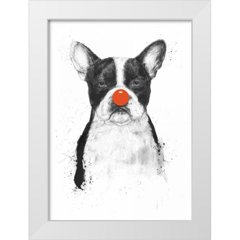 Iâ€™m Not Your Clown White Modern Wood Framed Art Print by Solti, Balazs
