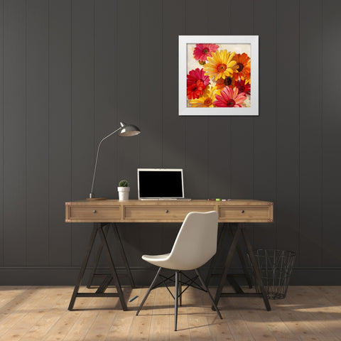 Daisies for Spring White Modern Wood Framed Art Print by Styles, Emma