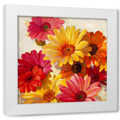 Daisies for Spring White Modern Wood Framed Art Print by Styles, Emma