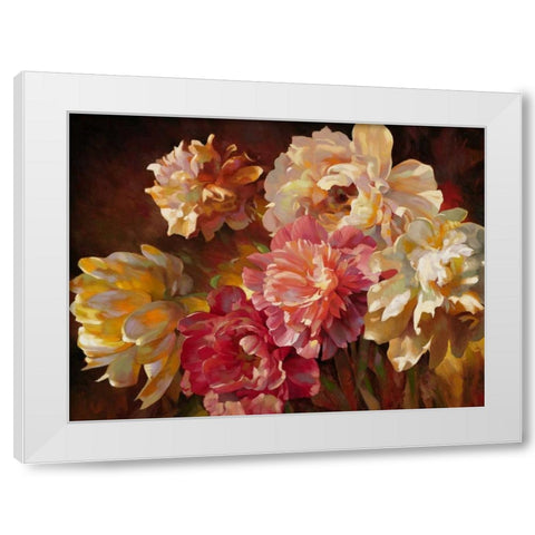 Peonies in Pastel White Modern Wood Framed Art Print by Styles, Emma