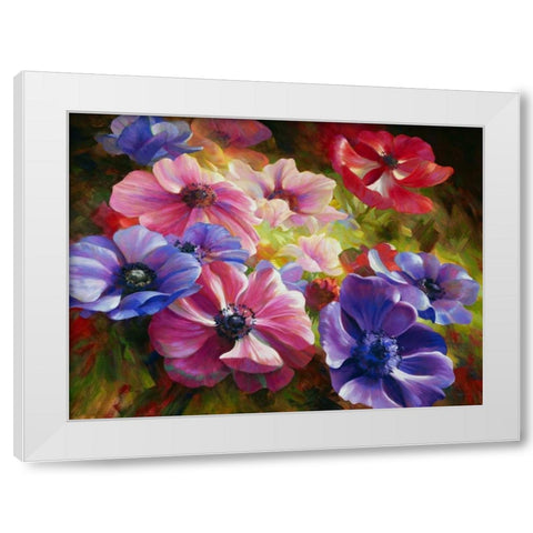 Precious Jewels White Modern Wood Framed Art Print by Styles, Emma