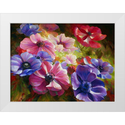 Precious Jewels White Modern Wood Framed Art Print by Styles, Emma