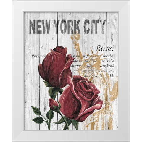 New York Roses White Modern Wood Framed Art Print by Soave, Alicia