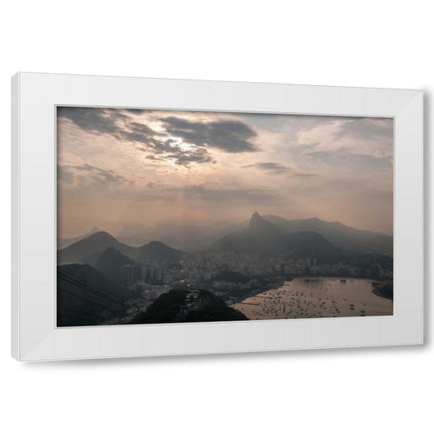 Sugar Loaf, Rio de Janeiro, Brazil White Modern Wood Framed Art Print by Silver, Richard
