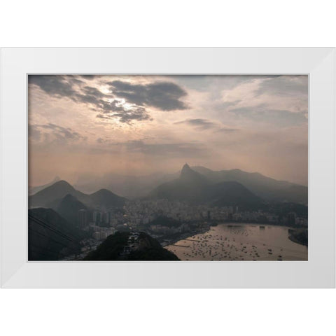 Sugar Loaf, Rio de Janeiro, Brazil White Modern Wood Framed Art Print by Silver, Richard