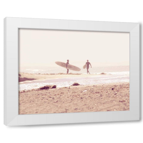 Board Meeting White Modern Wood Framed Art Print by Soffia, Myan