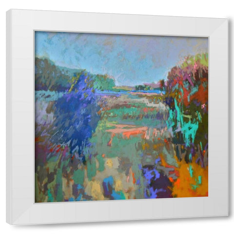 Color Field 45 White Modern Wood Framed Art Print by Schmidt, Jane