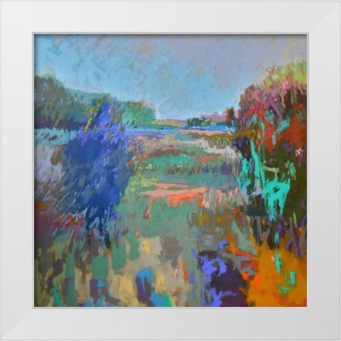 Color Field 45 White Modern Wood Framed Art Print by Schmidt, Jane