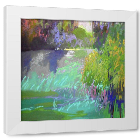 Flowing Through White Modern Wood Framed Art Print by Schmidt, Jane