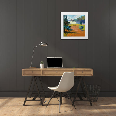 Paysage Cinq White Modern Wood Framed Art Print by Schmidt, Jane
