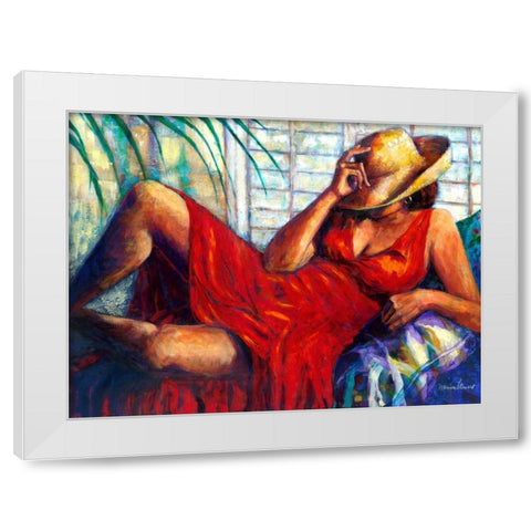 Chilling White Modern Wood Framed Art Print by Stewart, Monica