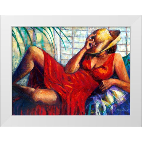 Chilling White Modern Wood Framed Art Print by Stewart, Monica