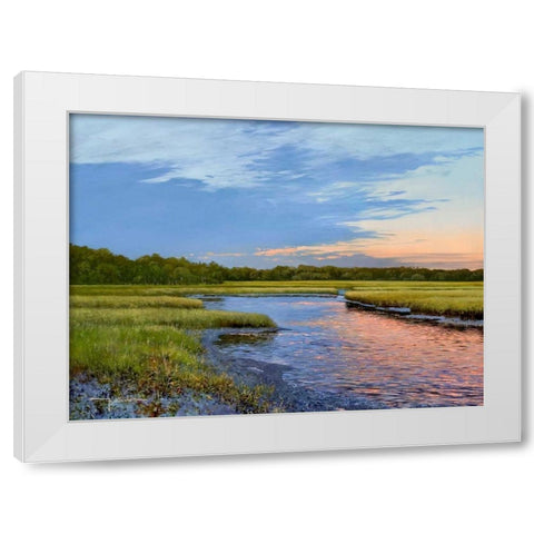 Evening Downs White Modern Wood Framed Art Print by Sullivan, Kent