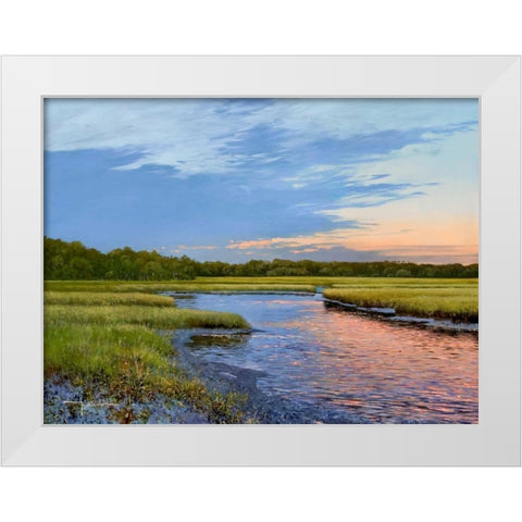 Evening Downs White Modern Wood Framed Art Print by Sullivan, Kent