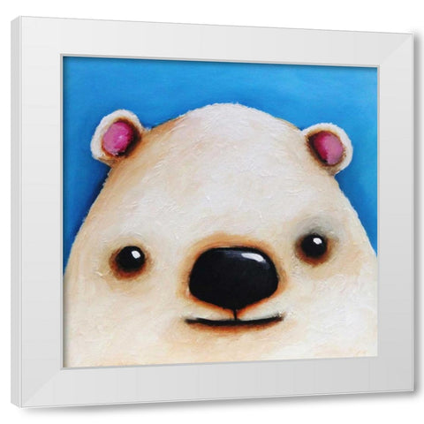 The Polar Bear White Modern Wood Framed Art Print by Stewart, Lucia