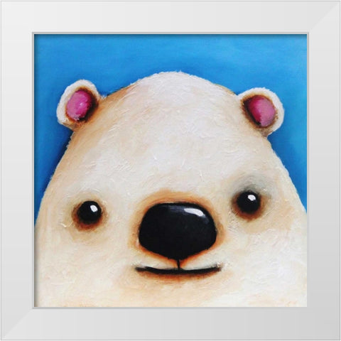 The Polar Bear White Modern Wood Framed Art Print by Stewart, Lucia