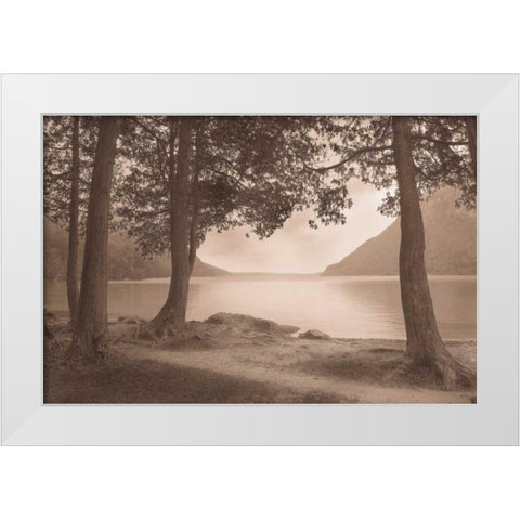 By the Lake White Modern Wood Framed Art Print by Svibilsky, Igor
