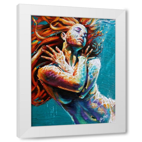 Floating in Color White Modern Wood Framed Art Print by Staples, Colin John
