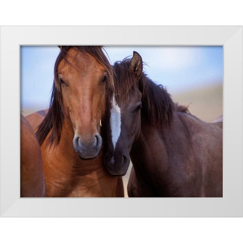 Lovers White Modern Wood Framed Art Print by Stromberg, Tony