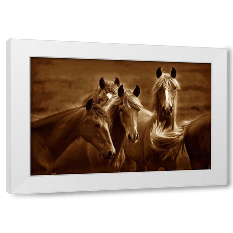 Bad Girls White Modern Wood Framed Art Print by Stromberg, Tony