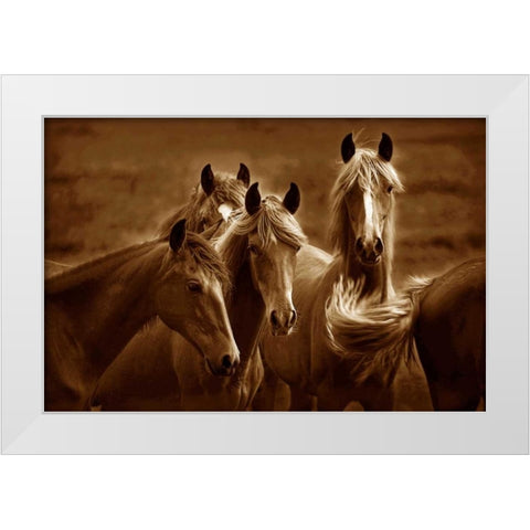 Bad Girls White Modern Wood Framed Art Print by Stromberg, Tony