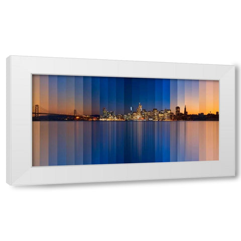 Chromatic Symphony San Francisco White Modern Wood Framed Art Print by Sie, Lee