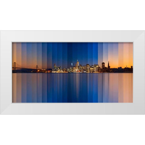 Chromatic Symphony San Francisco White Modern Wood Framed Art Print by Sie, Lee