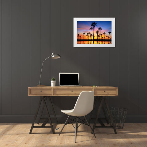 Prelude White Modern Wood Framed Art Print by Sie, Lee