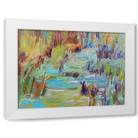 Winding Through White Modern Wood Framed Art Print by Schmidt, Jane