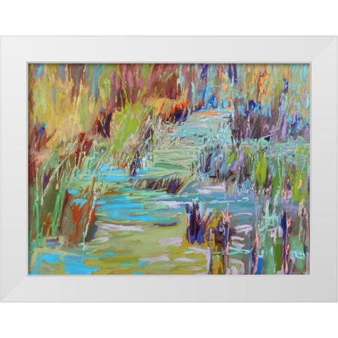 Winding Through White Modern Wood Framed Art Print by Schmidt, Jane