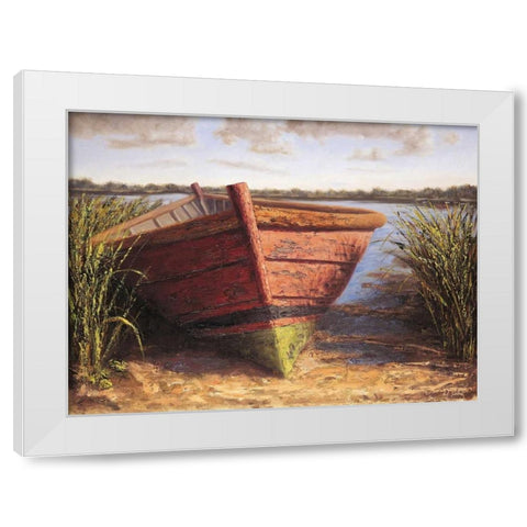 Nantucket Red White Modern Wood Framed Art Print by Soderlund, Karl