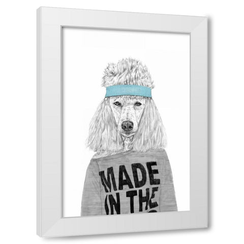 80s Bitch White Modern Wood Framed Art Print by Solti, Balazs