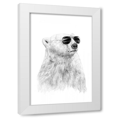 Dont Let The Sun Go Down White Modern Wood Framed Art Print by Solti, Balazs