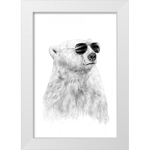 Dont Let The Sun Go Down White Modern Wood Framed Art Print by Solti, Balazs