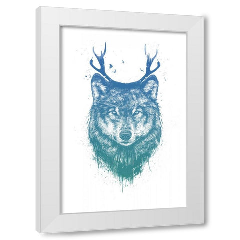 Im Your Deer White Modern Wood Framed Art Print by Solti, Balazs