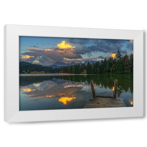 Late Swim White Modern Wood Framed Art Print by Schneidersmann, Anne