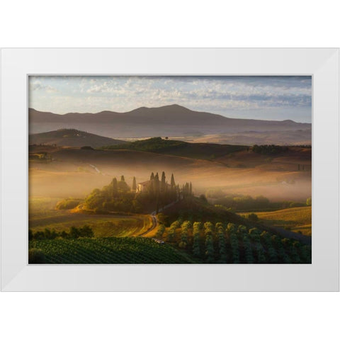 Il Belvedere White Modern Wood Framed Art Print by Schneidersmann, Anne